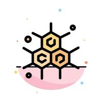 Chemist Molecular Science Abstract Flat Color Icon Template vector