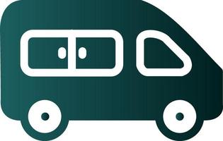 Shuttle Van Vector Icon Design