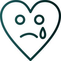 Sad Tear Vector Icon Design