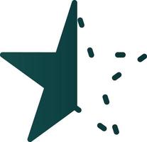 Star Half Alt Vector Icon Design