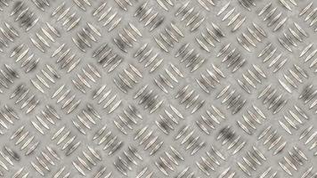nahtlose Oberflächenschleife mit metallischem Diamantplattenmuster. schmutzige stahlbodenmusterstruktur. video