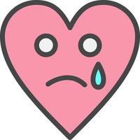 Sad Tear Vector Icon Design