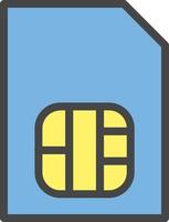 Sim Card Vector Icon Design