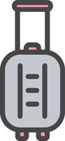 Suitcase Rolling Vector Icon Design