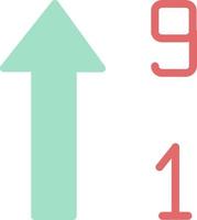 Sort Numeric Up Alt Vector Icon Design