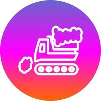 Snowplow Vector Icon Design