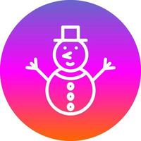 Snowman Vector Icon Design