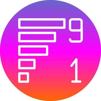 ordenar numérico abajo alt vector icono diseño