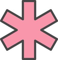 Star Of Life Vector Icon Design