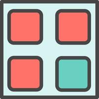 Square Full Vector Icon Design