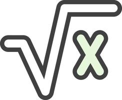 Square Root Alt Vector Icon Design