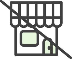 Store Slash Vector Icon Design