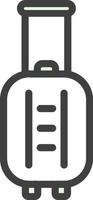 Suitcase Rolling Vector Icon Design