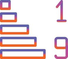 Sort Numeric Down Vector Icon Design