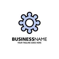 Gear Setting Cogs Business Logo Template Flat Color vector