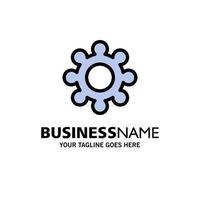 Gear Setting Cogs Business Logo Template Flat Color vector