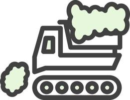 Snowplow Vector Icon Design