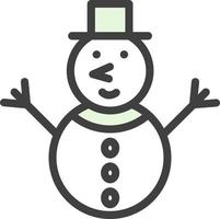 Snowman Vector Icon Design