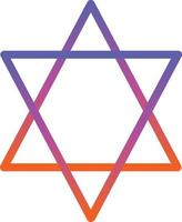 Star Of David Vector Icon Design