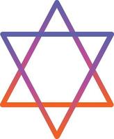 Star Of David Vector Icon Design