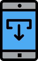 Application Data Download Mobile Mobile Application  Flat Color Icon Vector icon banner Template