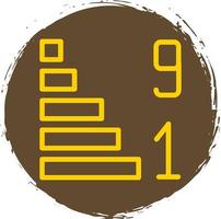 ordenar el diseño de iconos vectoriales numéricos hacia arriba vector