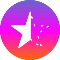 Star Half Alt Vector Icon Design