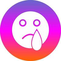 Sad Cry Vector Icon Design