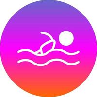 diseño de icono de vector de nadador