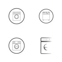 logotipo de la lavadora vector