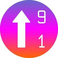 ordenar numérico arriba alt vector icono diseño