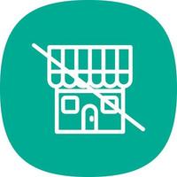 Store Alt Slash Vector Icon Design