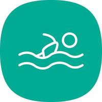 Swimmer Vector Icon Design