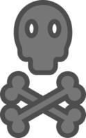 Skull Crossbones Vector Icon Design