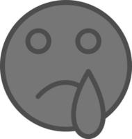 Sad Cry Vector Icon Design
