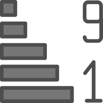 ordenar el diseño de iconos vectoriales numéricos hacia arriba vector