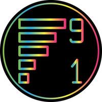 ordenar numérico abajo alt vector icono diseño