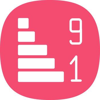 ordenar el diseño de iconos vectoriales numéricos hacia arriba vector