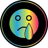 Sad Cry Vector Icon Design