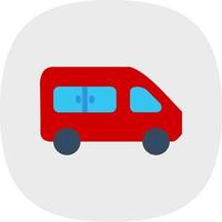 Shuttle Van Vector Icon Design