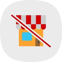 Store Slash Vector Icon Design