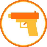 diseño de icono de vector de línea de pistola de juego