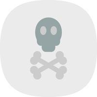 Skull Crossbones Vector Icon Design