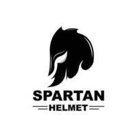 logotipo espartano, vikingo vectorial, bárbaro, diseño de casco de guerra, ilustración de marca de producto vector