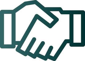 Game Handshake Line Vector Icon Design