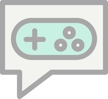 Game Chat Line Vector Icon Design