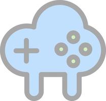 Cloud gaming icon on white Royalty Free Vector Image