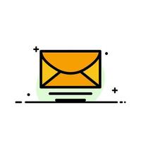 Mail Email Message Global  Business Flat Line Filled Icon Vector Banner Template