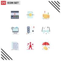 9 Universal Flat Color Signs Symbols of edit profile arrow account gold Editable Vector Design Elements