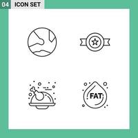 4 Universal Line Signs Symbols of app holiday online belt turkey Editable Vector Design Elements